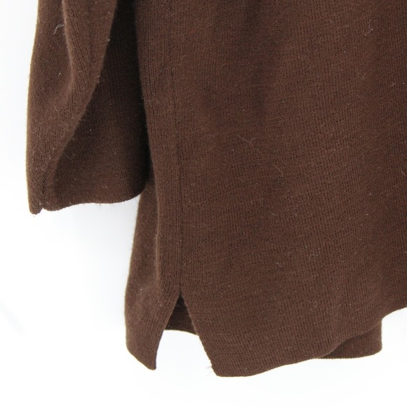 Dressbarn $58 1X Brown Open Front Shawl Collar Cardigan Sweater with Pockets - Picture 5 of 11